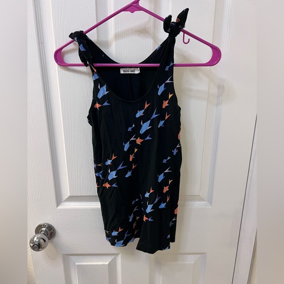 Fighting Eel -Mini Eel Romper in Origami Fish print - Picture 2 of 2